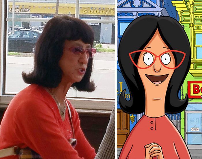 cartoon characters and their real life dopplegangers