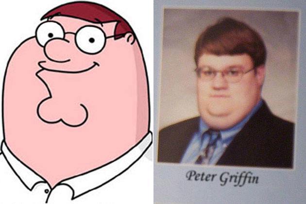 cartoon characters and their real life dopplegangers