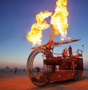 Burning-Man car