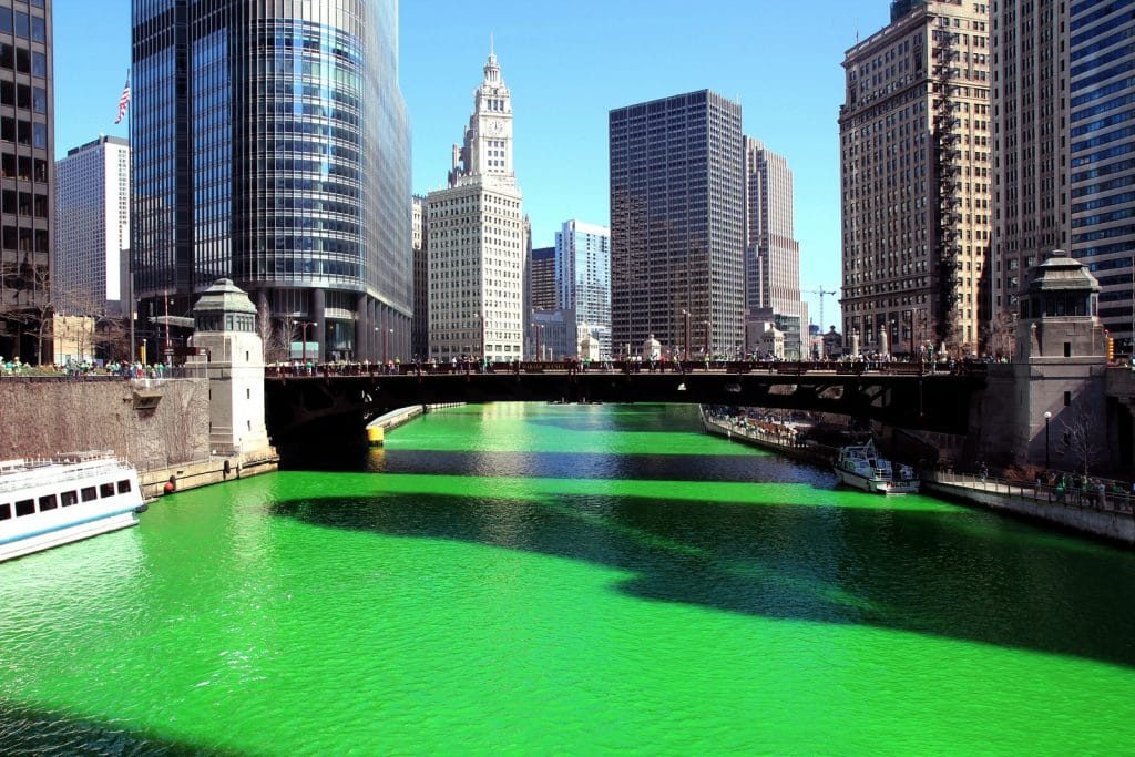 st paddys day green river video