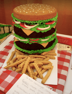 Hamburger wedding cake