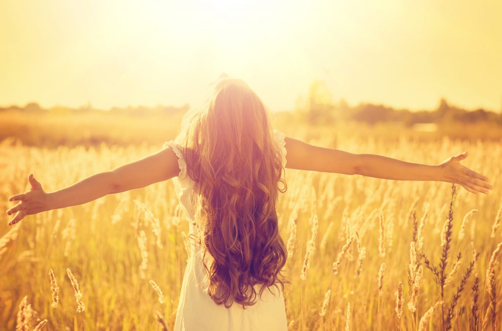 Autumn Girl Enjoying Nature