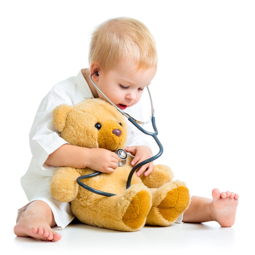 Kid Playing A Doctor
